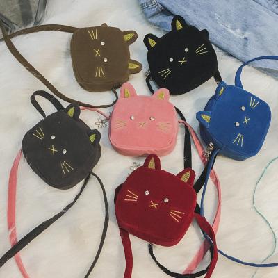 China Crossbag 2018 shoulder bag whosale kids handbag baby cat ear coin purse kids korean style shoulder crossbag for sale