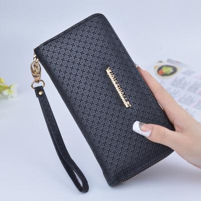 China Recyclable Cheap Promotional Woman Zipper Large Capacity PU Leather Lady Wallet for sale