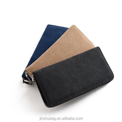 China Recyclable Men's Canvas Zipper Wallet Men's Clutch Purse Fashion Purse Men's Wallet for sale