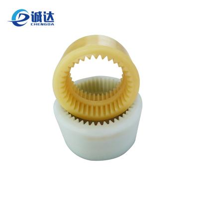 China All Industries Plastic Nylon Sleeve Gear Coupling , Nylon Teeth Gear Shafts Coupling Sleeve for sale