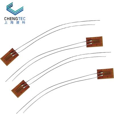 China Tension Gauge 120-2AA Metal Sheet Strain Gauge Resistance Pressure Sensor With Extended Wire Customizable For Load Cell Transducer for sale