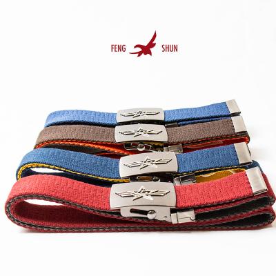 China Outdoor Convenient Polyester Cloth Men Belt Metal Buckle Heavy Duty Military Belt Men Outdoor Convenient Belt for sale