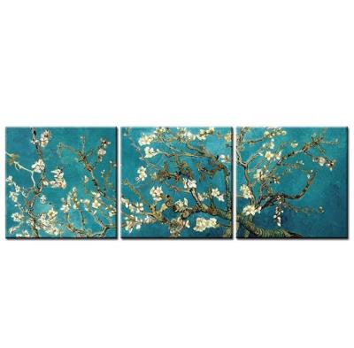 China Modern Landscape Artwork Colorful Almond Flowers Flower Picture Flower Field Canvas Print Wall Art for sale