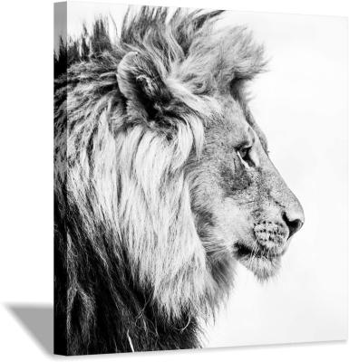 China Lion Canvas Picture Artwork Wall animal black and white modern Art Painting for living room for sale