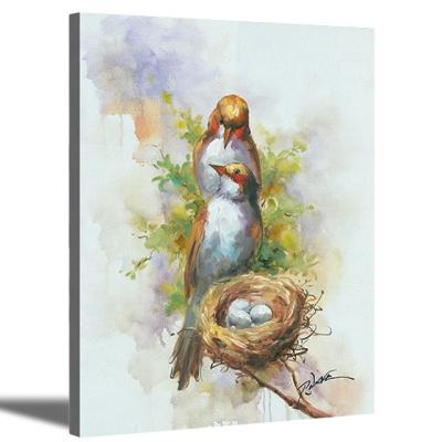 China Modern Animal Picture Framed Artwork Bird Canvas Wall Art Print Paintings For Bedroom for sale