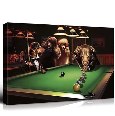 China Modern Coolidge Art Reproduction Picture Artwork Giclee Print Poster Purses Play Pool Canvas Painting for sale