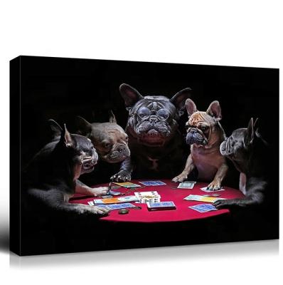 China Coolidge Modern Animal Reproduction Painting Giclee Picture Dogs Playing Poker Canvas Print Artwork for sale