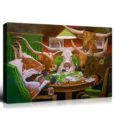 China Modern Trippy Memorabilia Gifts For Guys Canvas Print Funny Parody Picture Painting Dogs Playing Poker Wall Art for sale