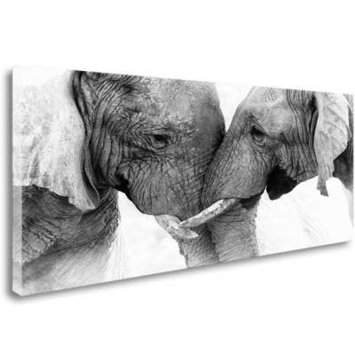 China Modern Art Animal Oil Painting Elephant Canvas Print Wall Pictures For Living Room for sale