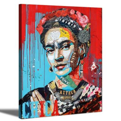 China Modern Canvas Wall Art Abstract Portraits Oil Painting Printing Wall Art Framed for sale