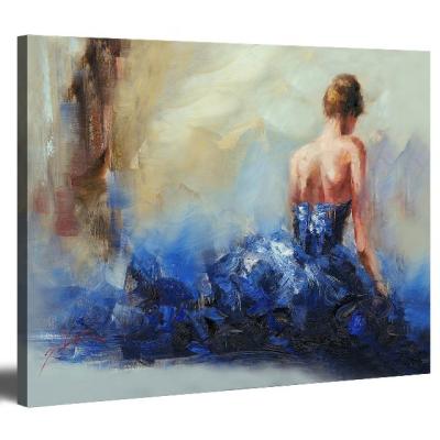 China Modern Abstract Artwork Dance On Canvas Woman Wall Art Lady Oil Painting for sale