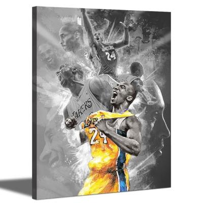 China Modern Newcomer Custom Design Kobe Bryant Basketball Picture Wall Canvas Art Printing On Canvas for sale