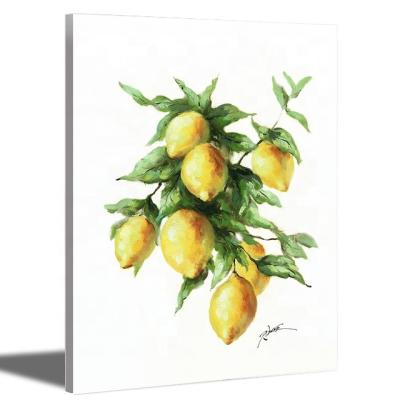 China Modern Natural Yellow Color Picture Canvas Painting Lemon Wall Art For Wall Decoration for sale