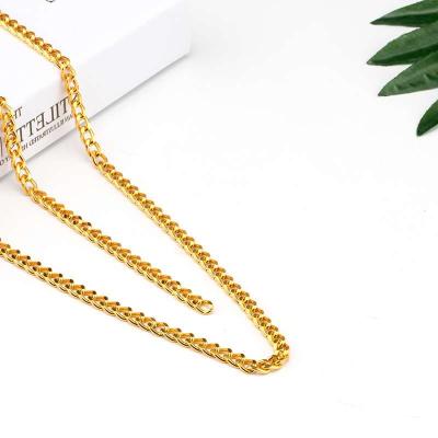 China 2021 Hot Sale Aluminum Men's Fashionable 18k Gold Plated Necklace Jewelry Supplier for sale