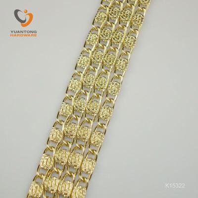 China YUANTONG Embossing Aluminum Chains For Necklaces Bag Chains Bracelets for sale