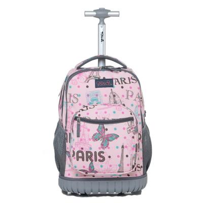 China Polyester Tilami Trolley Backpack Wheeled Boy and Girl Laptop Backpack School Student Travel 18 Inch (Approx 45.7cm) for sale