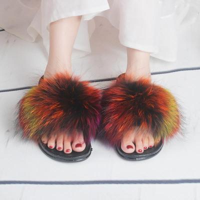 China Soft Fur Sliders Shoes With Fur Ladies Slide Sandal Winter Slipper For Women for sale