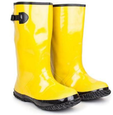 China Fashion trend used for construction work, rubber rain boots oil-resistant, non-slip, waterproof, flashing yellow slush for construction work for sale