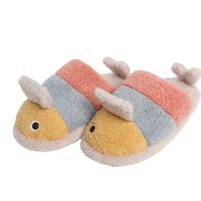 China Hot Selling Children's Slippers Cute Furry Smiley Slippers Anti-skid Small Fish Indoor Multicolor Optional Cartoon Warm Slippers for sale