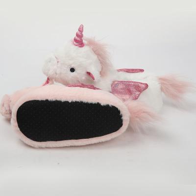 China Factory New Professional Cute Slipper Unicorn With Glitter Wing Indoor Super Soft Soft Home Slippers for sale