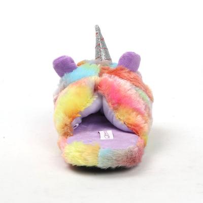 China Anti-skid Factory Sale Boy Winter Warm Home For Kids Unicorn Slippers 3D New Novelty for sale