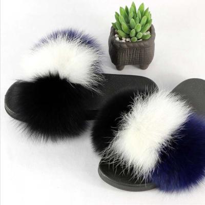 China Factory direct wholesale shoes women Anti-slippery flip flop fur slippers open toe fur flip slipper for sale