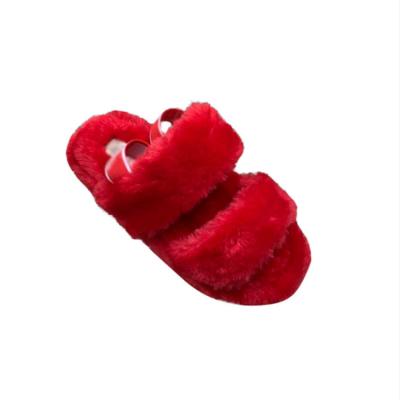 China Highly Demand Hot Custom Made Slipper Fake Logo Products Sale Luxury Women's Slippers Fur Anti-slippery With Fur for sale