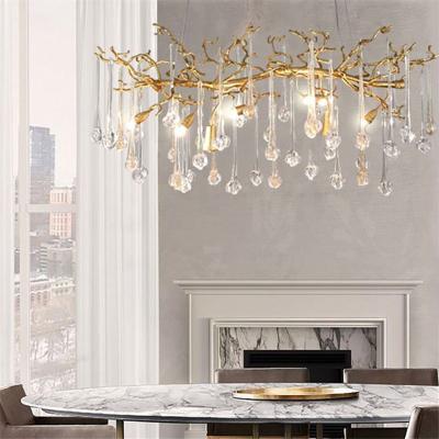 China CE Luxury Lighting Kitchen Chandeliers Cristal Lighting Chandeliers Bespoke Large Dining Deco Frame Chandelier for sale