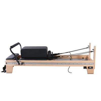 China 2022 newest beech /maple pilates reformer with tower reformer pilates bed folding reformer for sale