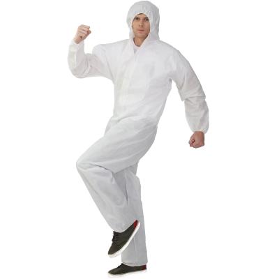 China Chinese Supplier Disposable Protective Nonwoven Coveralls Suit Comfortable With Elastic Ankles And Wrists Hood for sale