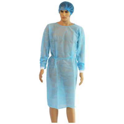 China Wholesale Disposable Waterproof Hospita Isolation Gown Liquid Resistant PP+PE Gown Level 3 for sale