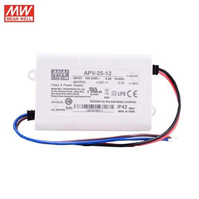 China Meanwell APV-25-12 25w constant voltage led strip driver 12v APV-25-12 for sale