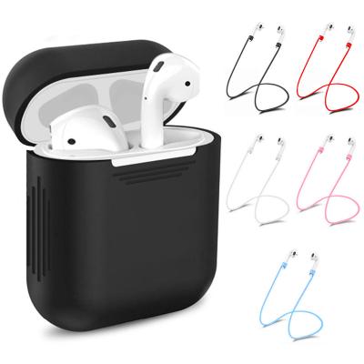 China 4 in 1 (with buckle+strap+earbud protector) full silicone protective earphone case for airpod case with strap for sale