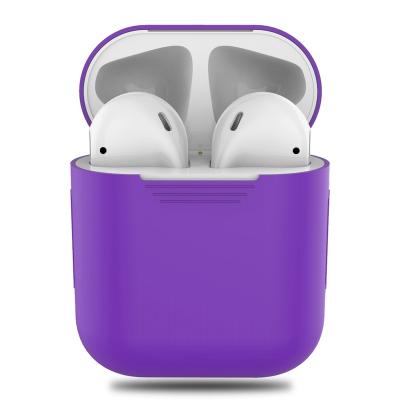 China Hot Silicone Earphone Carrying Case Amazon Silicone Earphone Carrying Case, For Airpod Case Purple for sale