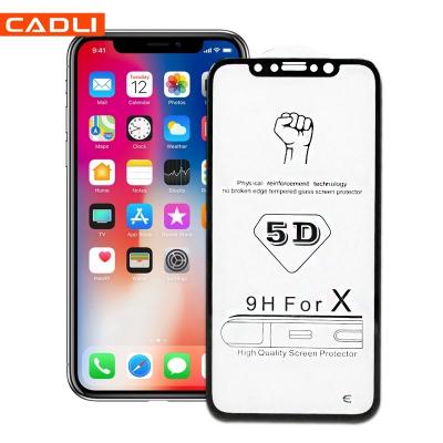 China Mobile Phone Full Coverage Tempered Glass Screen Protector For Iphone X With 3D Curve for sale