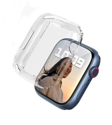 China Amazone HD Hot Global Clear Dirt-resistant TPU Transparent Soft Case Protector For Apple Watch 7 Series 41mm 45mm for sale