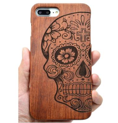 China Fashionable Big Discount Real Carbon Fiber Wooden Back Cover Phone Case For Iphone 7 for sale