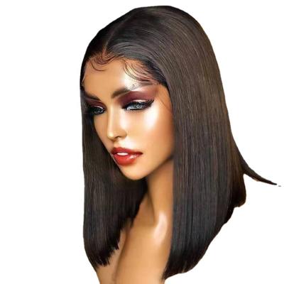 China Cowinner 18Inch Short Straight Bob Wig For Color Woman Straight Bob Lace Front Wigs Heat Resistant Synthetic Hair for sale