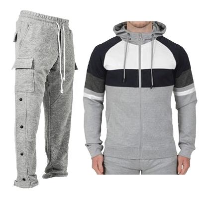 China Breathable Cowinner Customized Logo Men Hooded Tracksuit Casual 2 Piece Full Zip Jogging Sweatsuit Sets for sale