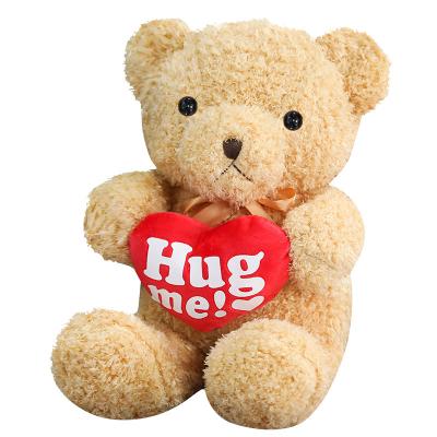 China Hot Selling Teddy Bear With Heart For Girlfriend Stuffed Plush Toys Valentine Stock Available Hold Rose Plush Toy for sale