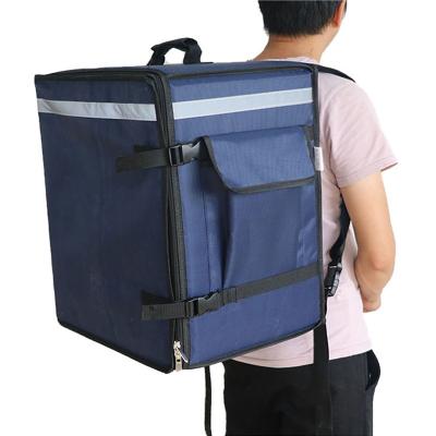 China Cheap factory price insulated backpack double shoulder two layers food delivery with high quality for sale