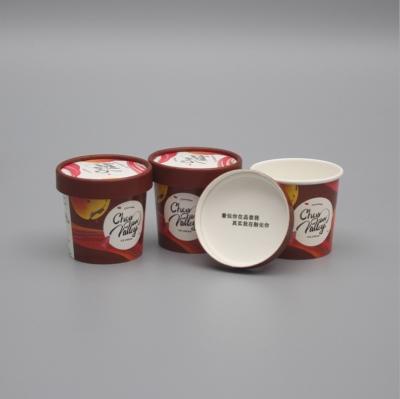 China Biodegradable Customized Disposable Ice Cream Cup Paper Cup Ice Cream Pint Packaging for sale