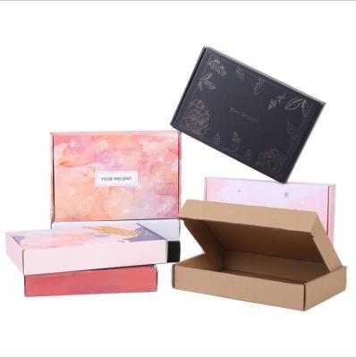 China Wholesale Disposable Mailing Packaging Box Custom Logo Pink Corrugated Cardboard Box for sale