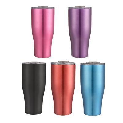 China Contemporary Reusable Vacuum Thermos Stainless Steel Cups Reusable Wine Sippy Coffee Cup With Lid for sale