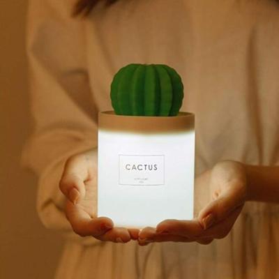 China Smell New Cactus USB LED Night Light Aromatherapy Air Purifying Humidifier Comfortable Plastic Essential Oil Diffuser for sale