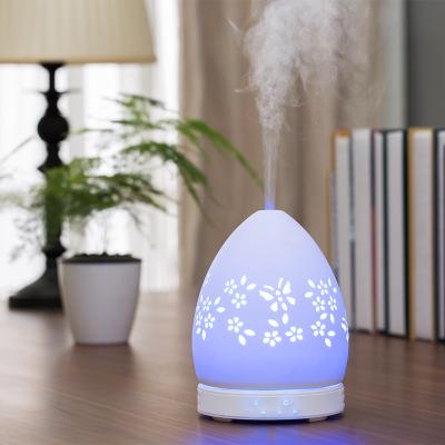 China Ultrasonic Ceramic Air Humidifier Fragrance Perfume Flower Aroma Diffuser Essential Oil Diffuser Maker for sale