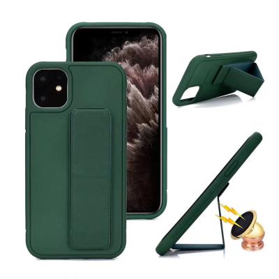 China High Quality Wrist Strap Phone Case For iPhone 11 11 pro XR Max XS X Max XS 6 6S 7 8 plus Stand Matte Soft Back Cover Wristband Stand Se 11 for sale