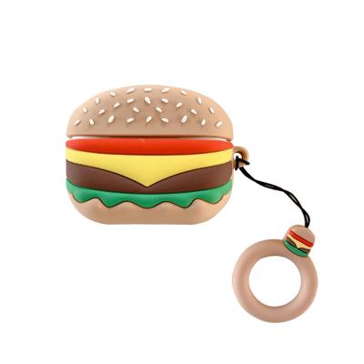 China Cute Eco-friendly Food French Fries Burger Burger Earphone Cases For Apple Airpods Pro Soft 3 Silicone Protective Earphone Case Cover for sale