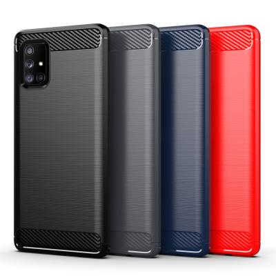 China High Quality For Samsung Galaxy A71 Case Carbon Fiber Cover Shockproof Phone Case For Samsung A71 5G Cover Flex Bumper Durable Shell for sale