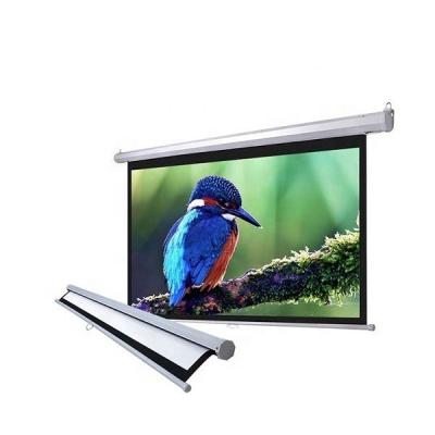 China Electric Electric Projector Screen / Wall&Ceiling Mounted Motorized Projection Screen For Indoor Or Outdoor for sale